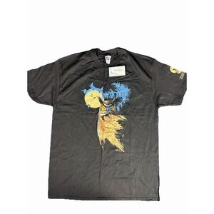 NWT T-Shirt Adult XL Black Horned Owl Graphic Print Mn Raptor Center